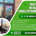 Przetarg ustny – Pl. Św. Michała 1 (12,79 m2)