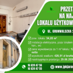 Przetarg ustny – ul. Grunwaldzka 22 (34,85 m2)